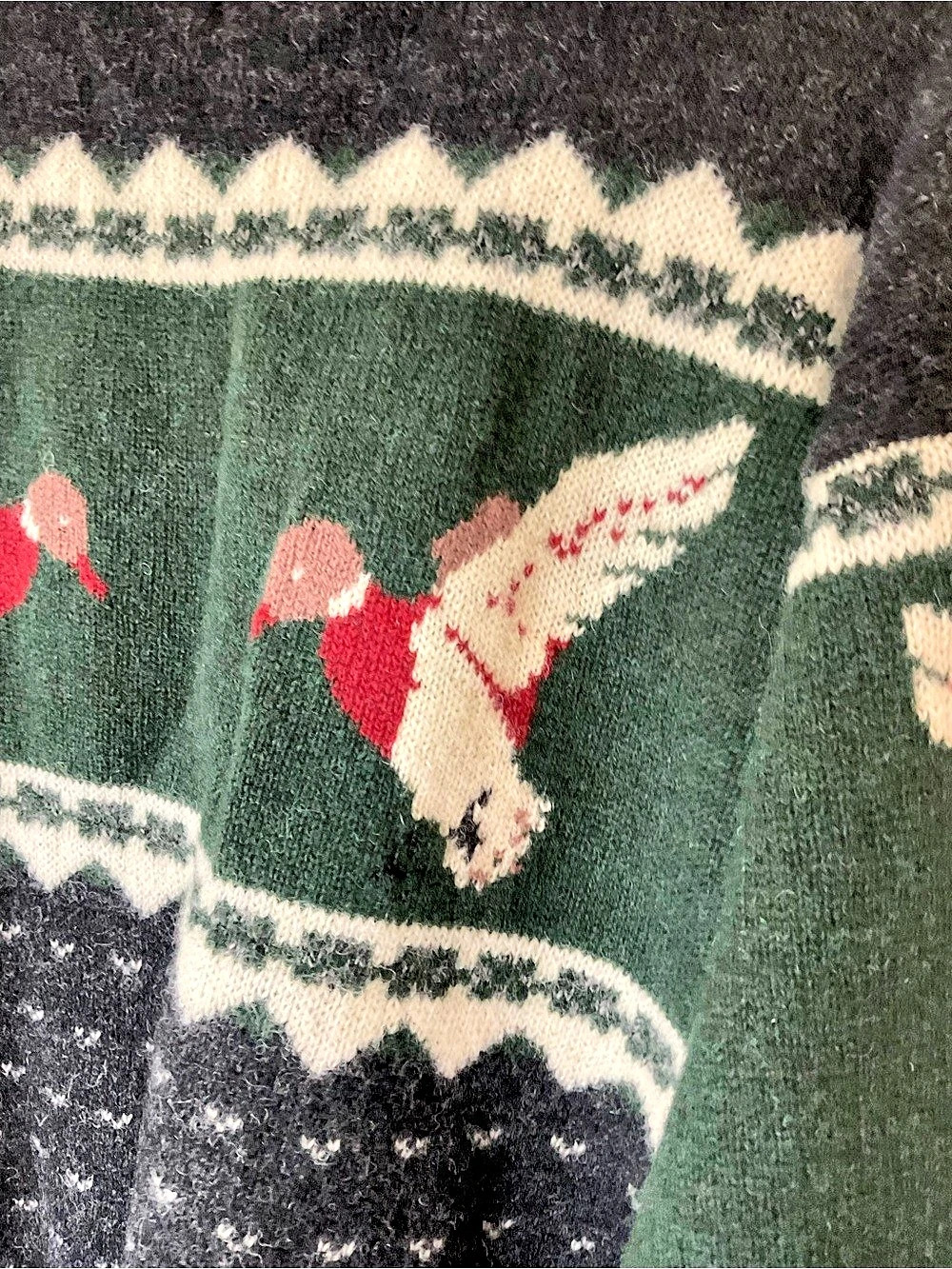 Woolrich Vintage Mallard Duck Fair Isle Wool Sweater Men's Medium - Picture 3 of 5